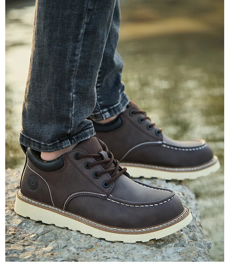 steel toe sneakers for men microfiber leather work shoes waterproof safety shoes industrial construction anti-slip work boots