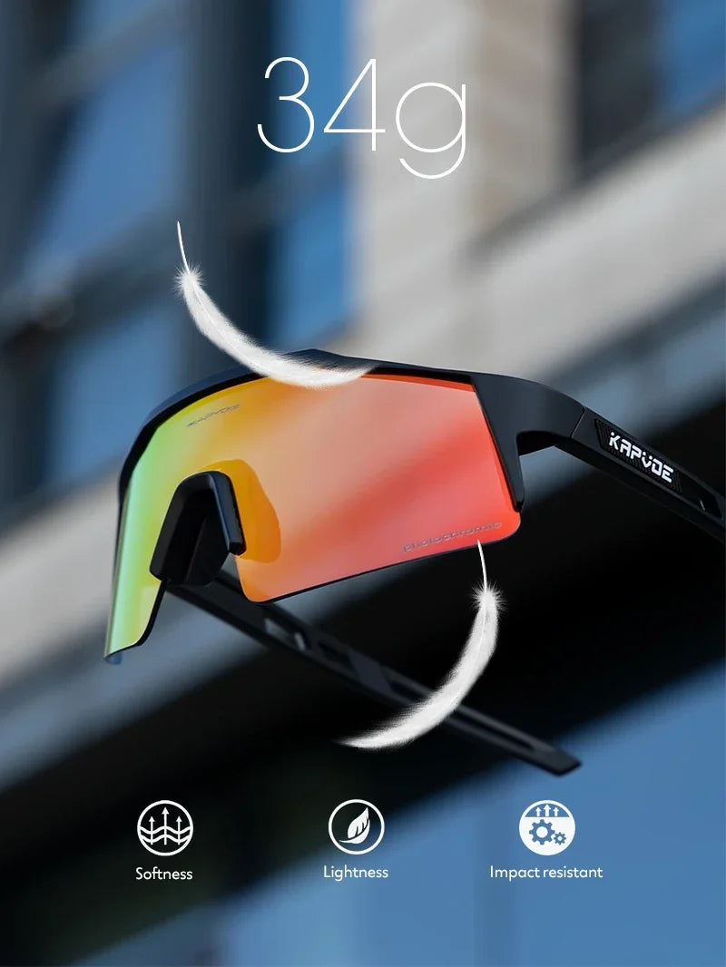 Red Photochromic Cycling Sunglasses for Men Blue Photochromic Cycling Glasses Mountain New Bicycle Goggles Eyewear Sports