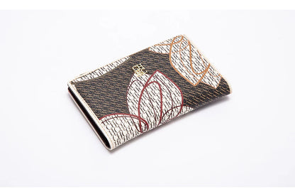 Women's Wallet CHCH Fashion Letter Cartoon Pattern Classic Retro Long Storage Wallet PVC Material Bag