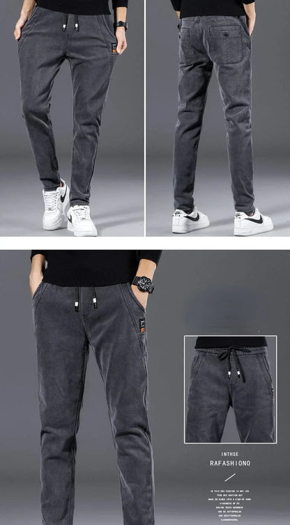 New Man Pants Hip Hop Harem Jeans Men Trousers Loose Joggers Denim Casual Sweatpants Korea Trousers Streetwear Men Clothing