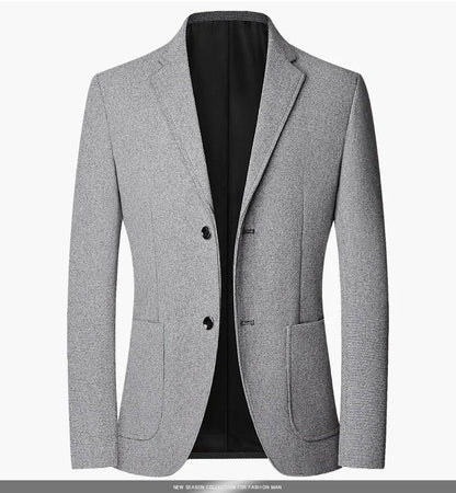 Brand 2026 Spring Elegant Blazer for Men Long Sleeve 2 Button Wedding Party Easy Care Business Blazers Suits Men