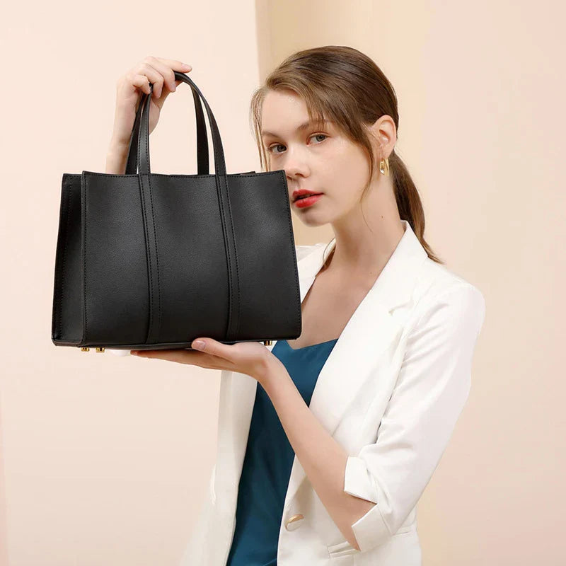 New Women's Large Capacity Genuine Leather Handbag Fashion Single Shoulder Underarm Bag for Ladies Commuting Stylish Girls Bag