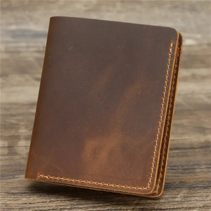 Men's Crazy Horse Leather Wallet, Genuine Leather Wallet, Card Bag, Simple Retro European and American Style, Mens Purse 2026