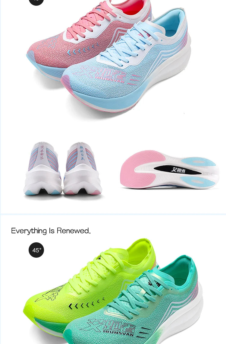 Professional Running Shoes Man Nylon Carbon Plate Athletic Training Sport Shoes Outdoor Non-slip Original Sneakers