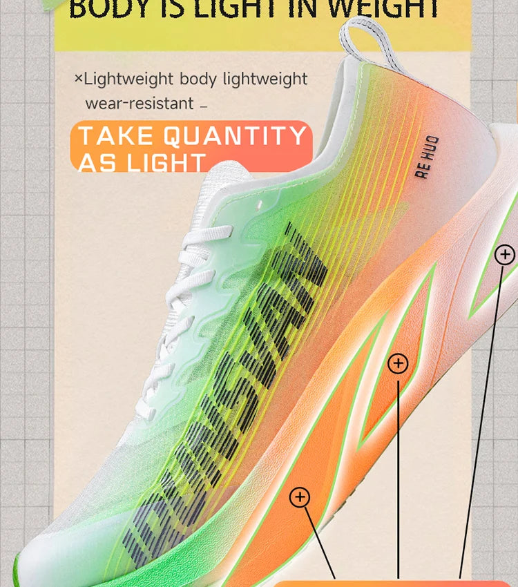 Carbon plate men marathon running shoes professional stable support shock absorption ultra light rebound sports shoes