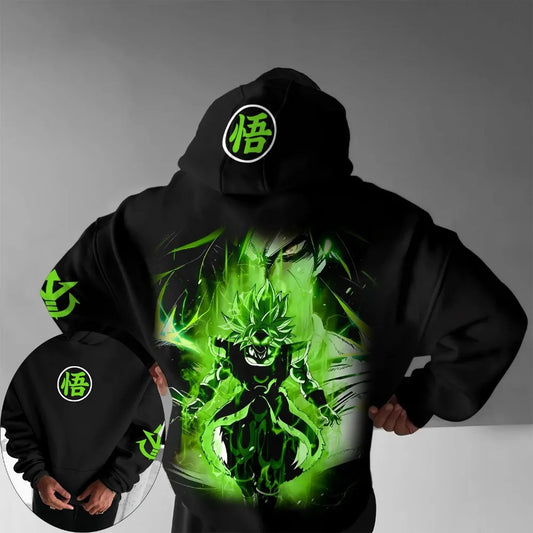 Dragon Ball Men's Hoodie Sweater Broly Japanese Anime Summer Autumn New Boys Children's Long Sleeve Y2k Parent-Child Wear