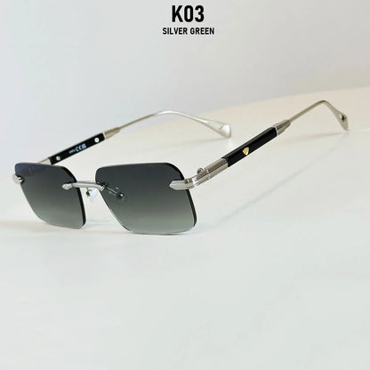 Square Sunglass Men Luxury Rimless Sunglasses Women Vintage Vacation Fashion Glasses Lunette Soleil Femme Gafas De Sol Hombre