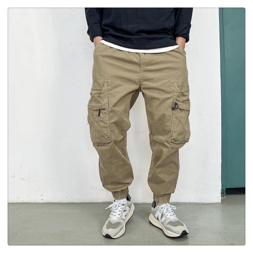 American Vintage Functional Cargo Pants Men Clothing High Quality Khaki Casual Jogging Pants Harajuku Tactical Joggers Trousers
