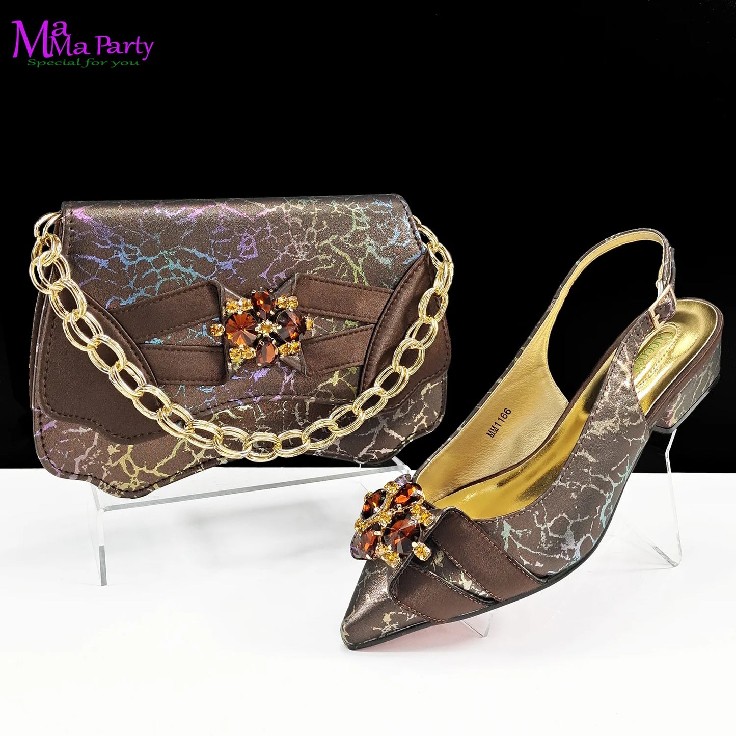 Pink Color Summer Little Red Book Hot Italian Women Mature Style Shoes Matching  Bag Set in for Garden Party