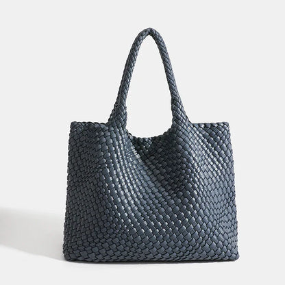 Designer Knitting Fashion Ladies Handbags And PU leather Large-capacity Women's single-shoulder bag Beach Travel Bags