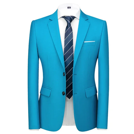 16 Colors Suit Jacket 2025 Men Slim Fit Business Blazers Jacket Formal Office Casual Slim Fit Blazer 6XL Big Size Formal Blazers