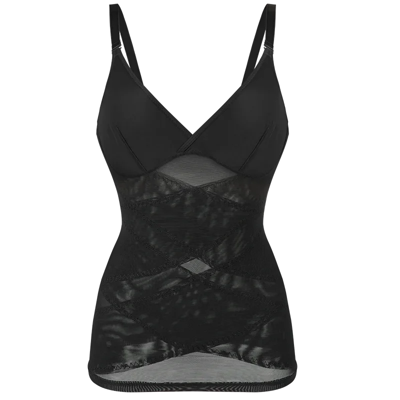 Women Built in bra Shapewear Camisole Tummy Control Body Shaper Slimming Underwear Compression Corset Bustier Tank Tops