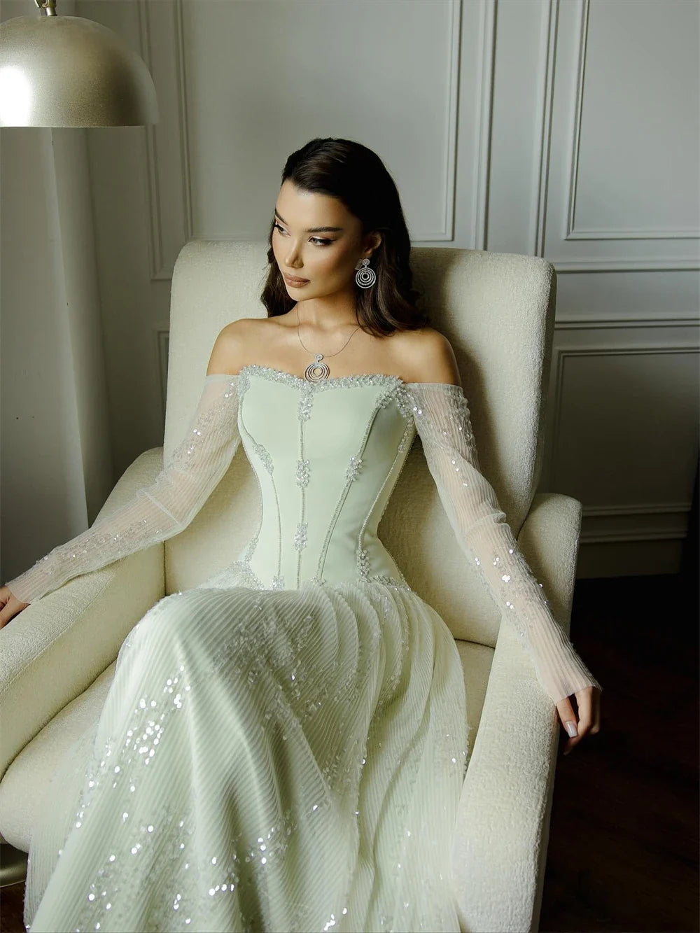 Custom Off Shoulder Corset Prom Dress Beading Chic Robes De Soirée Romantic Gala Floor Length Formal Evening Gowns 2026