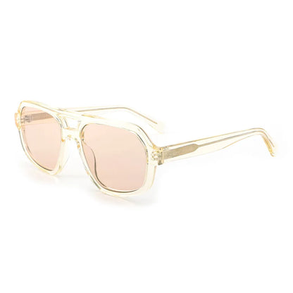 Fashion Double Beam Acetate Polarized Women Sunglasses Man High Quality UV400 Sun Glasses Outdoor Driving Fishing Pilot Eyewear