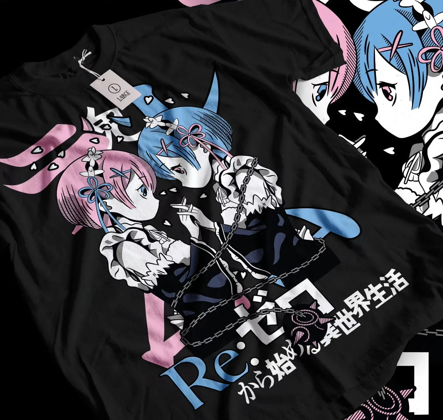 Re Life in A Different World From Zero Peripherals Graphic Print T-shirt Men Women Crewneck Cotton Harajuku Oversize Fashion Tee