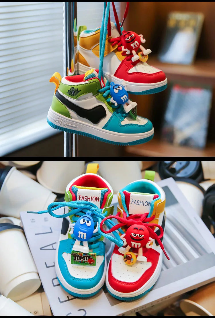 New Four Seasons Kids Single Sneaker Mandarin Ducks Basketball Sports Shoes Boys Girls Sneaker Board Shoes Children Casual Shoes