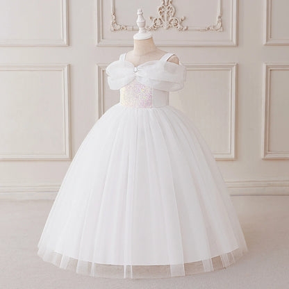 Sleeping Beauty Princess Cosplay Girls Dress Carnival Christmas Halloween Costumes Sequin Party Dress Birthday Wedding Prom Gown