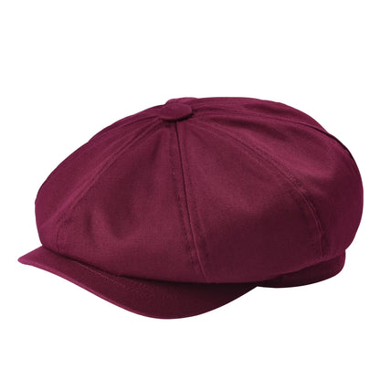 Newsboy Cap Men's Twill Cotton Eight Panel Hat Women's Baker Boy Caps Retro Big Large Hats Male Boina Black Beret 003
