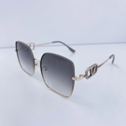 New Fashion Metal Frame Square  Sunglasses for Women Oversized Anti-ultraviolet Polarized Sun Glasses Women's High-end Gafas