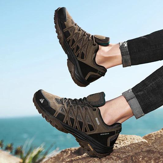 New Arrival Mens Hiking Shoes Breathable Lace Up Trekking Male Cushioning Outdoor Climbing Tourism Sneakers for Men