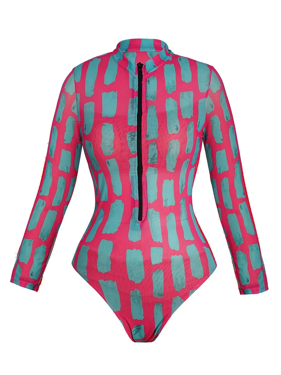 One Piece Sun Protection Swimwear 2026 Women Long Sleeved Print Swimsuit Female Sports Bathers Swimming Bodysuit Beach купальник