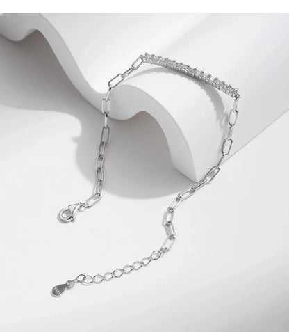 Sparkling D Color Moissanite Bracelet 925 Sterling Silver Lock Stackable Trendy Bracelets For Women Jewelry With Gift Box