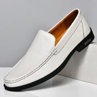 Leather Men Footwear Slip on Office Man Formal Shoes Wedding Party Men Dress Shoes Breath Driving Lazy Loafers