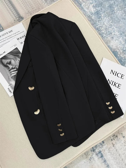 2025 Spring and Autumn New Korean fashion British Style Solid Blazer Women Clothing French Texture Fashion Small Suit Coat Women