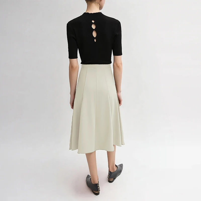 Women's Skirt 2026 Summer New Elegant Office Solid High Waist Mermaid Skirt Casual Loose Versatile Woman Clothes 12622093