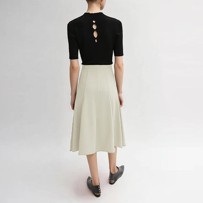 Women's Skirt 2026 Summer New Elegant Office Solid High Waist Mermaid Skirt Casual Loose Versatile Woman Clothes 12622093