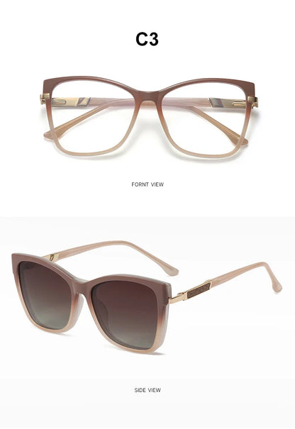 Fashion New Design TR90 Polarized Magnetic Clip-on Sunglasses Men and Women Polarized Sunglasses Optical Myopia Glasses