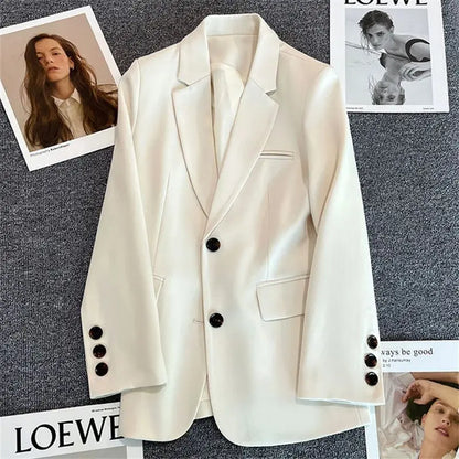 New Spring Suit 2025 Suit Jacket for Women with Small Temperament and High-end Feel Loose Casual Chic Elegant Fashion Coat Top