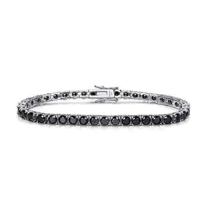 3/4/5mm Pass Diamond Test Moissanite Tennis Bracelets for Women Men Original 925 Sterling Silver Bangles with Certificate