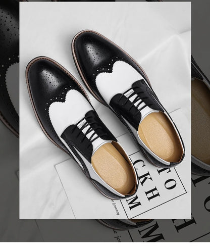 2026 New Brocker-carved Derby Men's Shoes Spring Summer New Business Formal Casual Shoes Male Fashion Big Size Leather Shoe Man