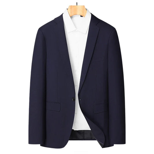 Blazer Masculino Men's Fashion Business Trend British Style Gentleman Slim Professional Formal Dress Wedding Men's Summer Suit