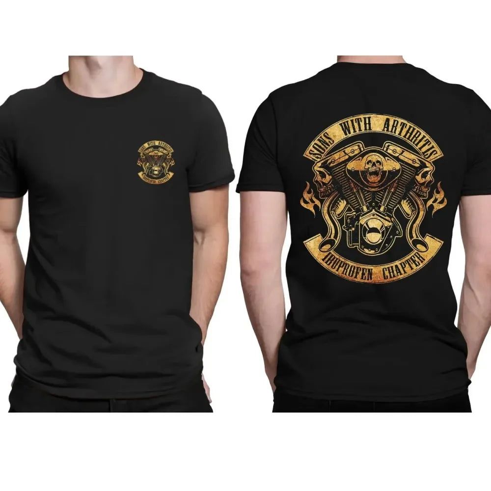 New men's fashionable summer horror skull print comfortable and breathable round neck Thsirt outdoor casual party top