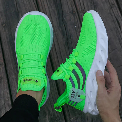2025 Men Running Shoes Lightweight Sports Shoes Mesh Breathable Casual Running Shoes Women Anti Slip Outdoor New Product Launch