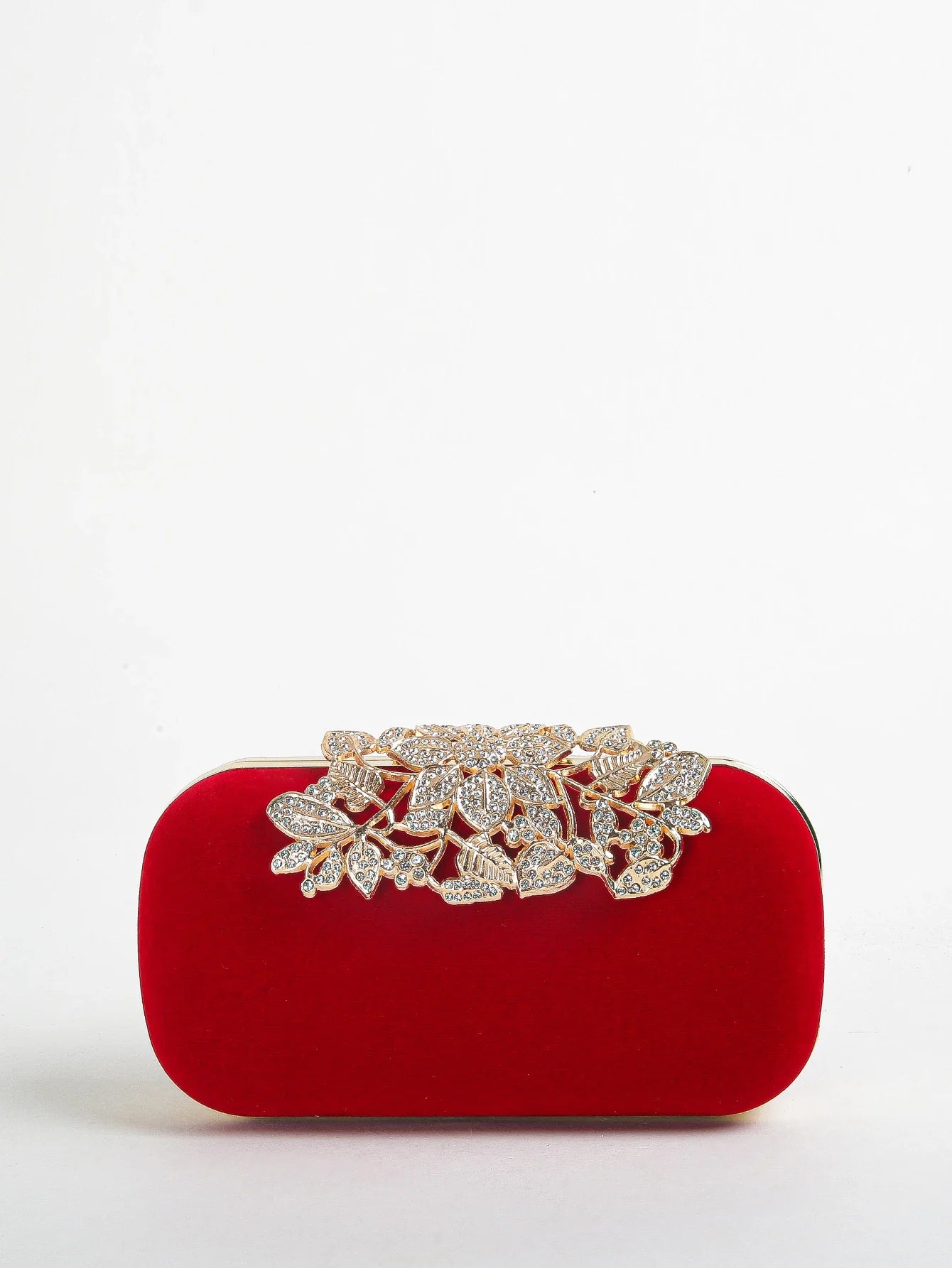 Rhinestone Clutch Bag with Crystal Floral Clasp Women Evening Handbag Formal Party Purse