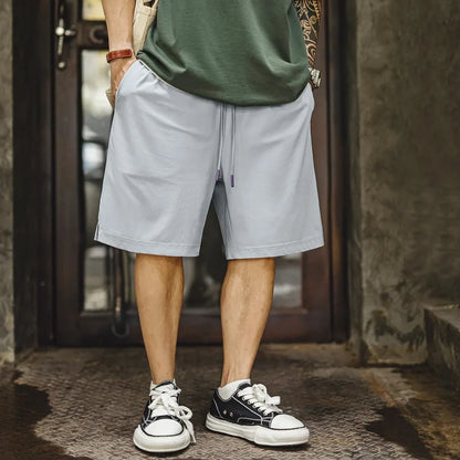 UPF 50+ Cool-Touch Shorts Men's Summer Knit Basketball Shorts with Elastic Waist Lightweight Quick-Dry Bottom for Running