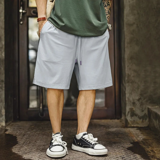 UPF 50+ Cool-Touch Shorts Men's Summer Knit Basketball Shorts with Elastic Waist Lightweight Quick-Dry Bottom for Running