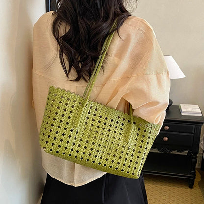 Fashion Woman Shoulder Bags for Women 2026 Brand Luxury Designer Bag Female Totes Purses Ladies Woven Shoulder Handbag Summer