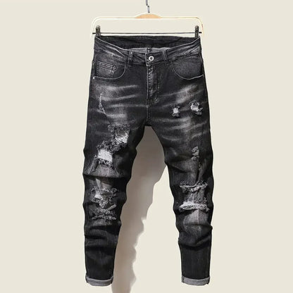 Fashion Men's Jeans Pants Stretch Blue Skinny Jeans For Men Casual Slim Fit Denim Pants Korean Style Male Trousers Jeans