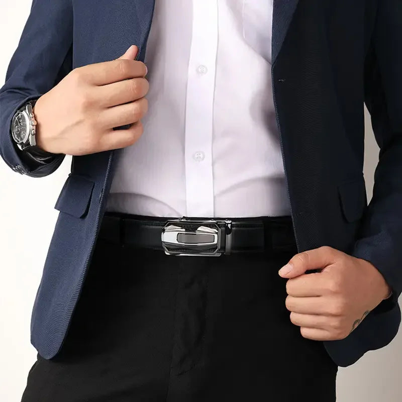 Men's Genuine Genuine Leather Belt Business Formal Belt Automatic Buckle Belt for Men Fashion Designer Belt Men