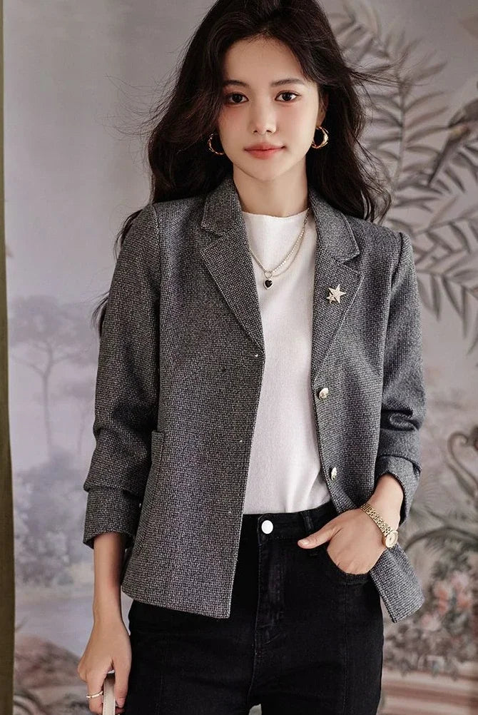 Long Sleeve 2025 New Arrivals Solid Outerwear Casual In Promotion Women's Blazers Korean Fashion Bring Female Coats and Jackets