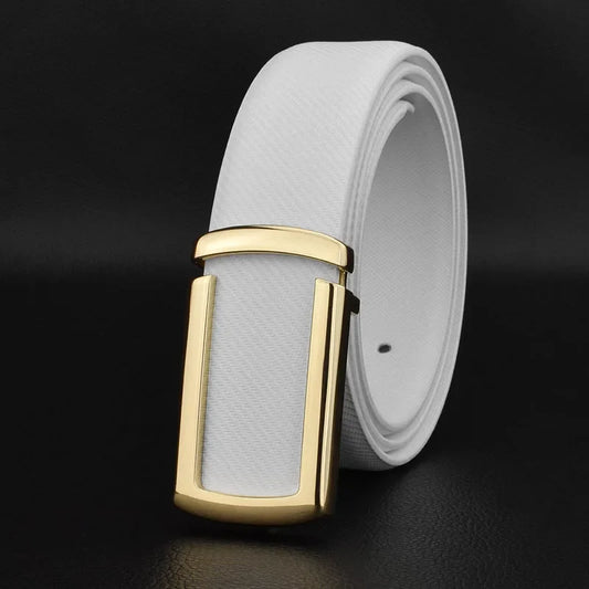 Men's High Quality C Letter Buckle White Belt Casual Leather Cowhide Fashion Jeans Belt Men's Designer Ceinture