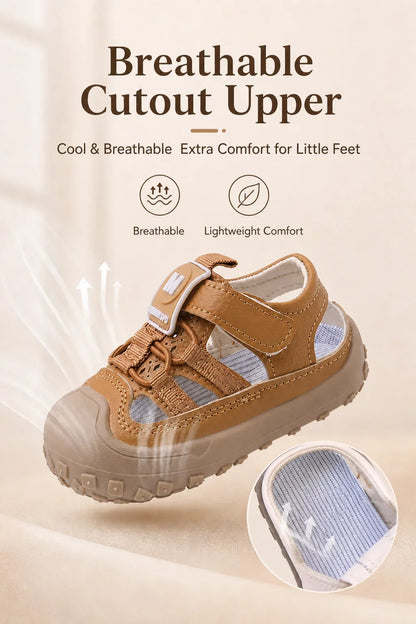 Hollow Out Summer Sandals For Children PU Leather Trend Fashion Boy's Girl's Sport Sandal Anti-slippery Ergonomics Kid's Sneaker