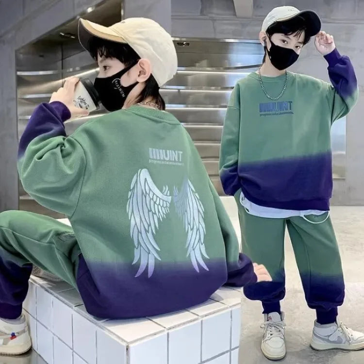 Sweatshirt Set Print Boy Autumn Winter Korean Kids Clothes 2025 Children's Boy's Clothing Child Boys Sets Costume Outfit 4 Years