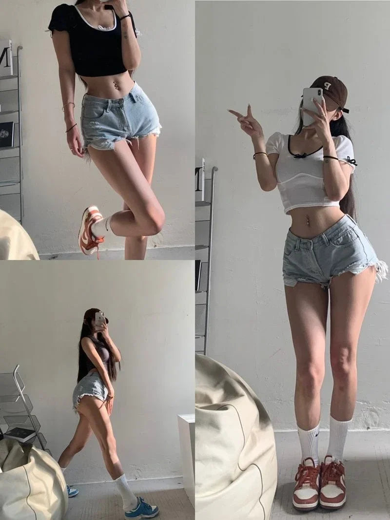 New In Summer Female Short Jeans Pants High Waist Women's Denim Shorts Offer High Quality Korean Style To Wear Outdoor Hot Kpop