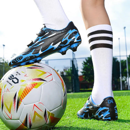 New Hot Kids Soccer Shoes School Football Boots Boys Girls Cleats Grass Sneakers Child Outdoor Athletic Training Sports Footwear
