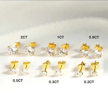 Luxury 0.4-4CT D Color Moissanite Screw Earrings For Women Party Fine Jewelry 4 Prong S925 Sterling Silver Diamond Earring